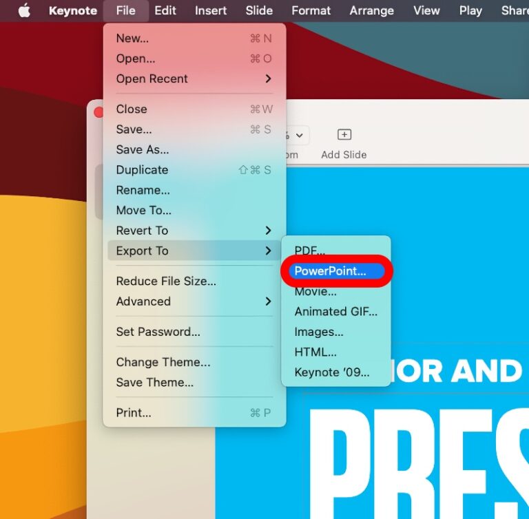 How to Convert Keynote File to PowerPoint PPTX on Mac