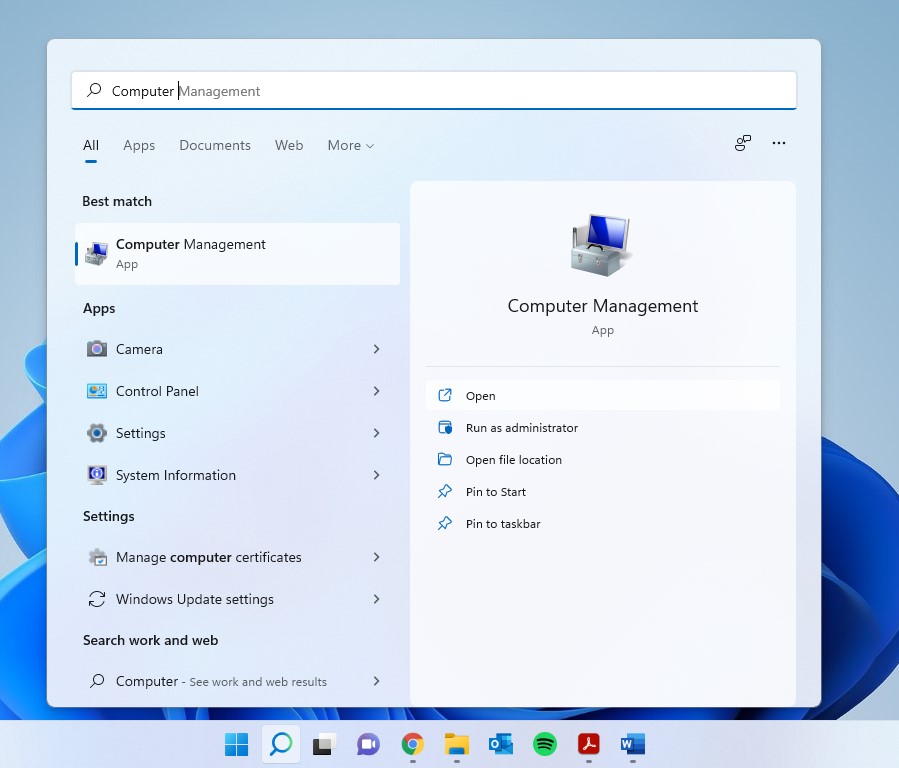How to Open Disk Management on Windows 11 Systems