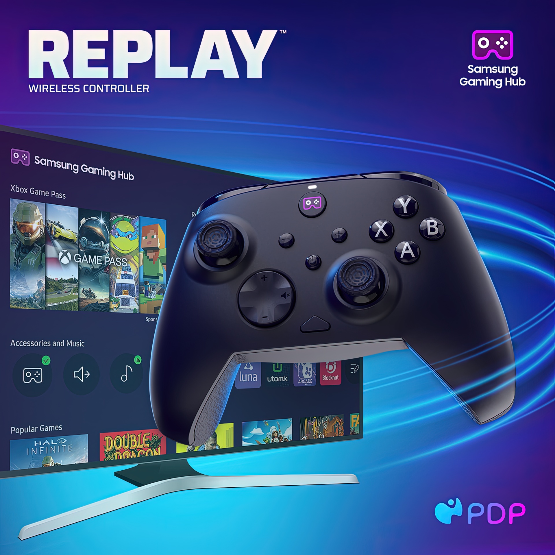 Samsung Gaming Hub Accessory Program Announced; PDP's REPLAY Wireless
