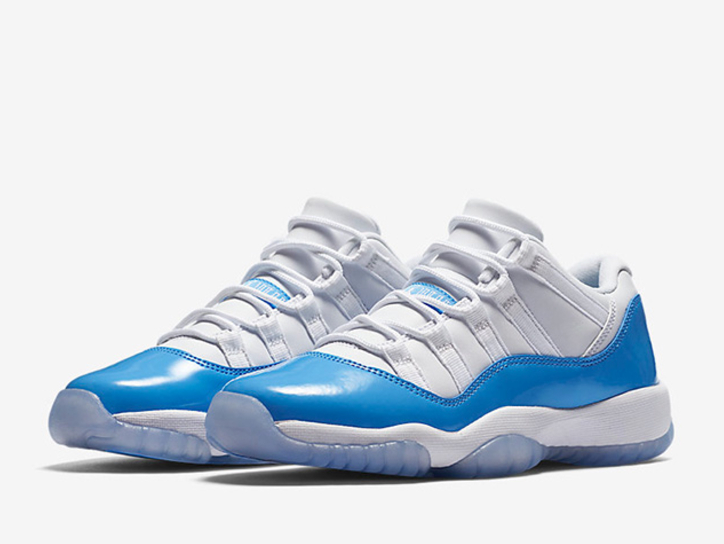 Two Jordan 11 Retro Lows for 2017 University Blue and Black/Metallic
