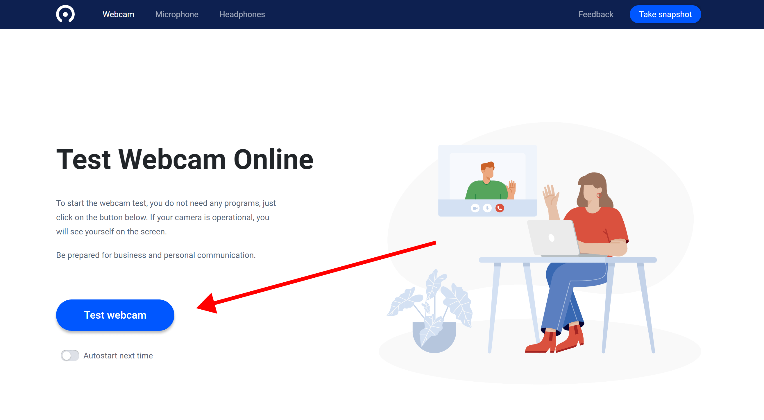 How to test webcam online