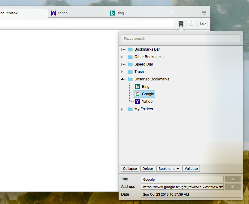 Bookmarks Manager and Viewer