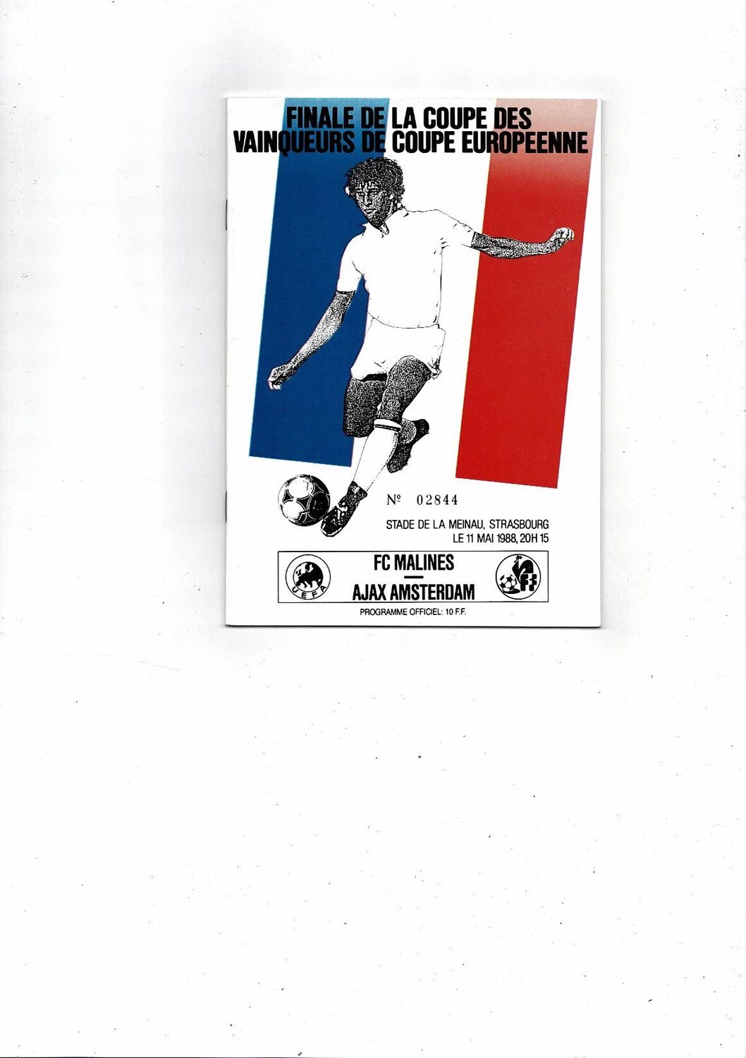 1988 Mechelen v Ajax European Cup Winners Cup Final Football Programme