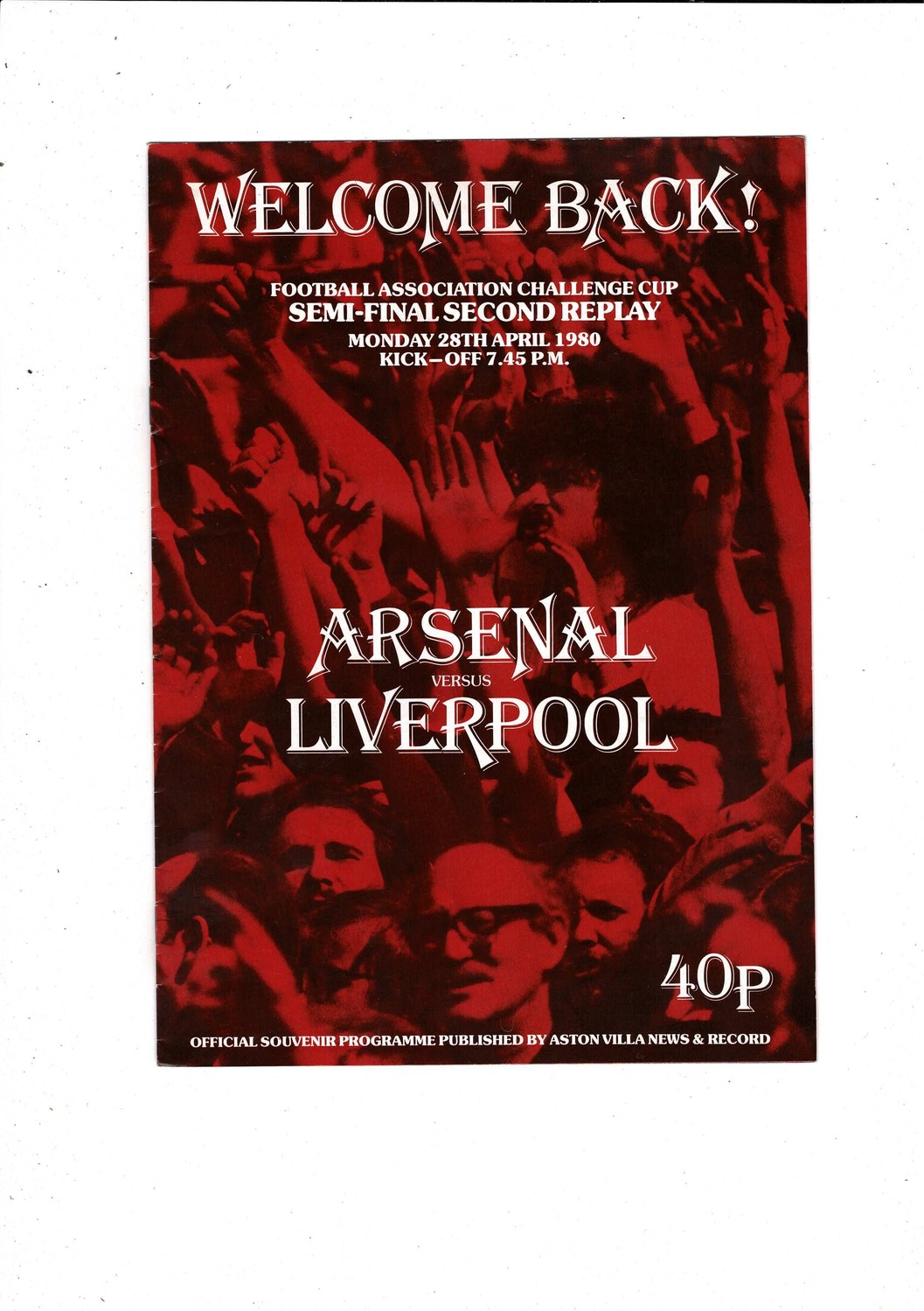 1980 Arsenal v Liverpool FA Cup Semi Final 2nd Replay Football