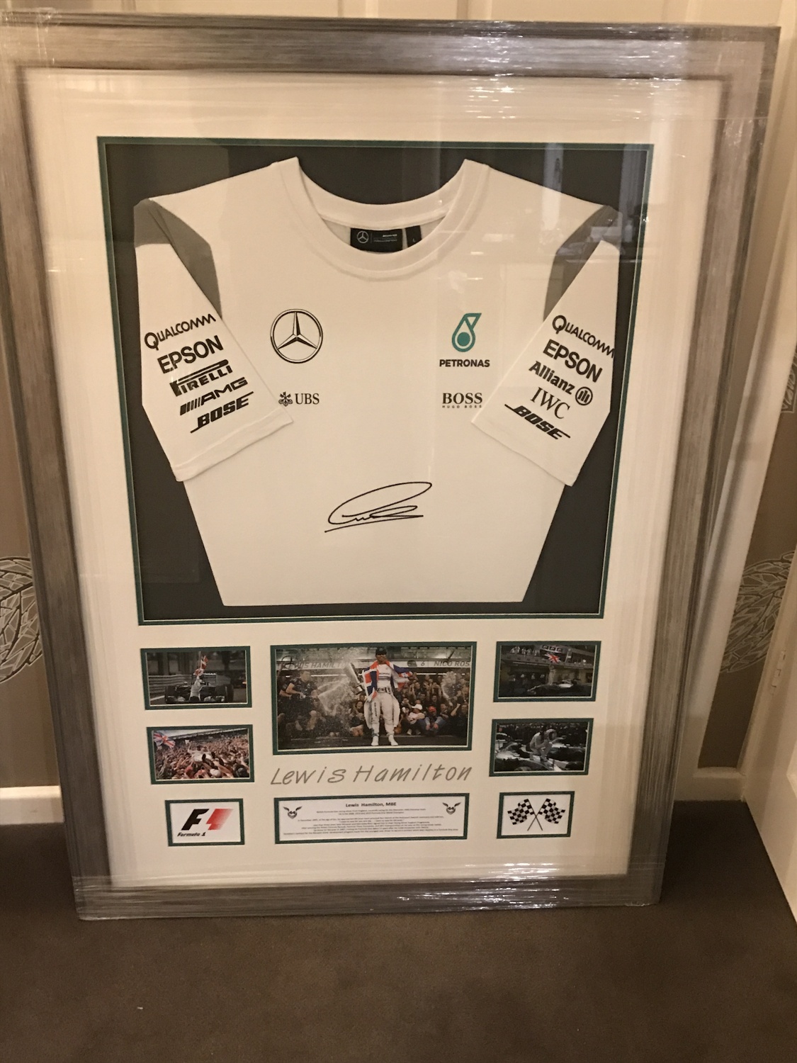 Lewis Hamilton Signed Mercedes Shirt Mementos Memorabilia