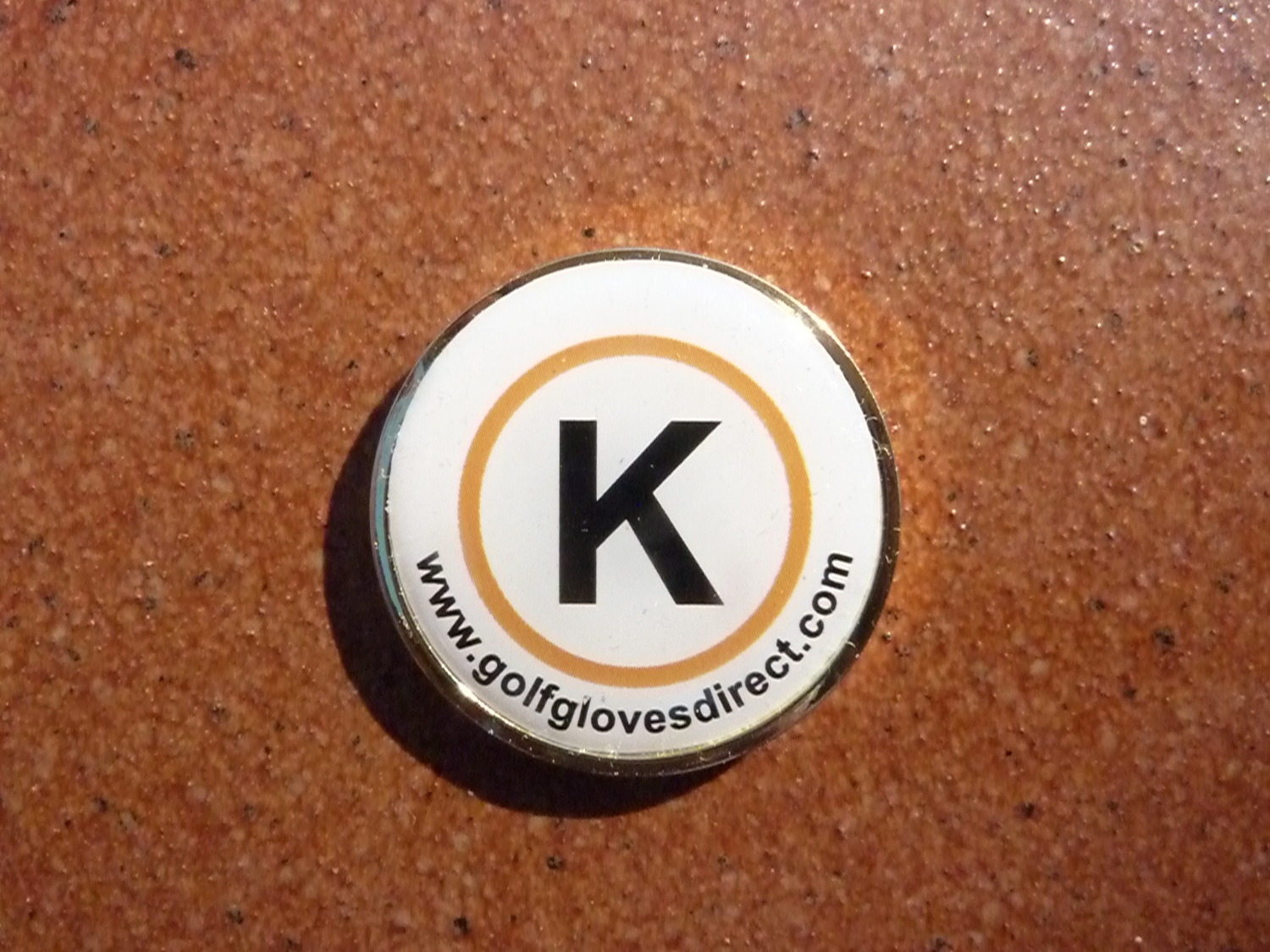 Mens "INITIAL" 30mm Ball Marker Nickel + Epoxy Dome Golf Gloves Direct Cheap Golf Gloves