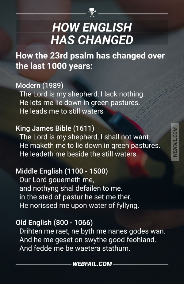 How english has changed over the last 1000 years fail Fail Pictures and Fail Videos