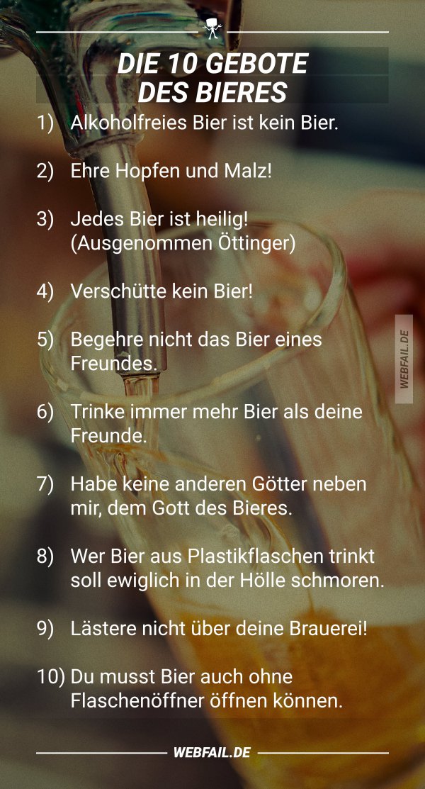 Die 10 Biergebote Fun Bild Webfail Fail Bilder und Fail Videos