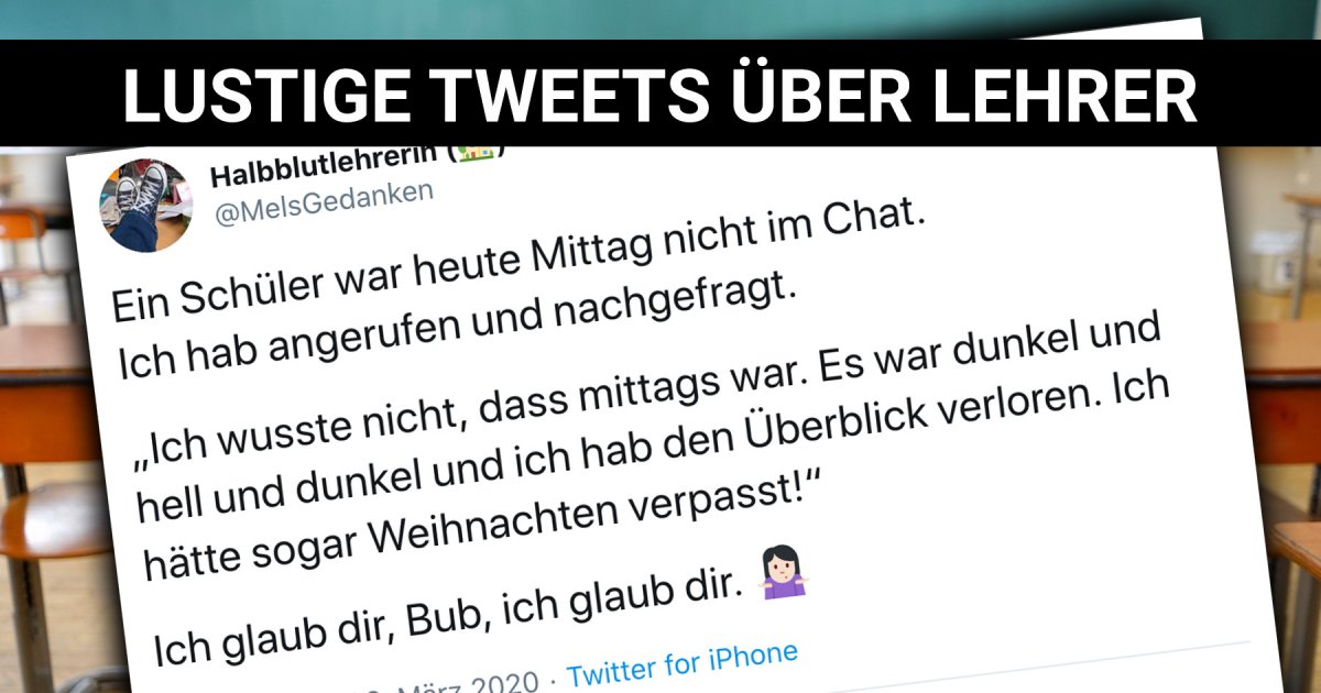 Der Lehrer beendet die Videokonferenz Lustige Sprüche über das