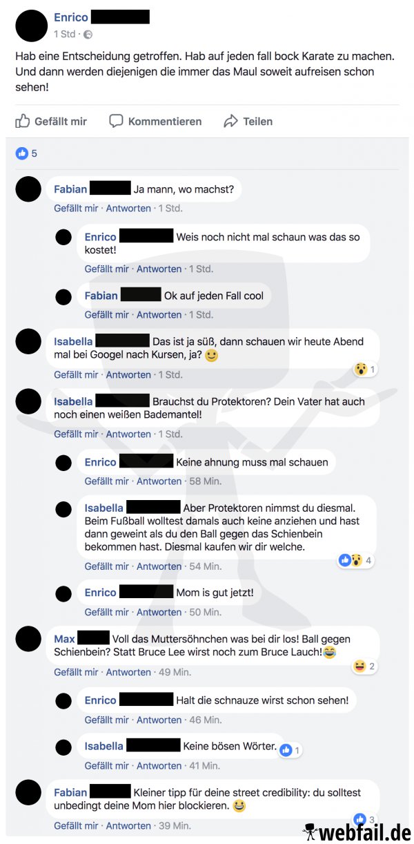 Bruce Lee in Ausbildung Facebook Fail des Tages 26.01.2018 Webfail