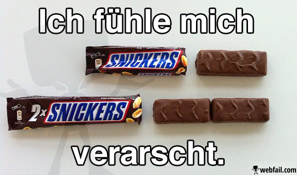 Snickers Vorstellung vs. Realität Fail Bild Webfail Fail Bilder