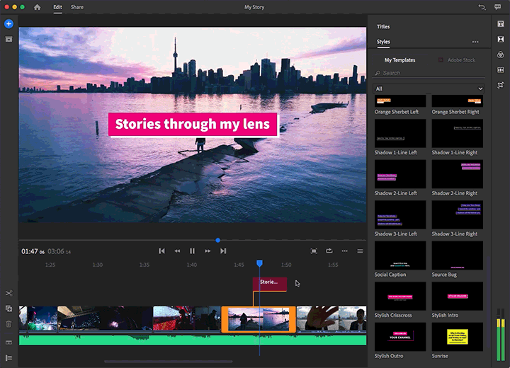 Adobe'dan yeni video düzenleme uygulaması Premiere Rush CC razzi