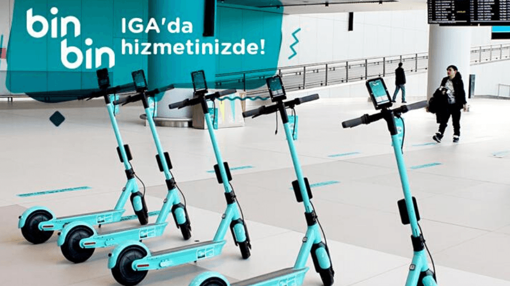 İstanbul Havalimanı ve üniversite kampüsleri için elektrikli scooter kiralama girişimi BinBin