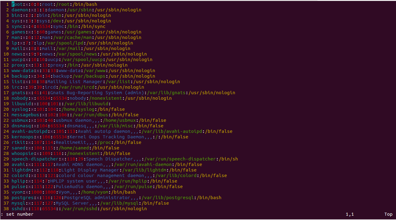 VIM Show Line Numbers for Easier Troubleshooting & Debugging