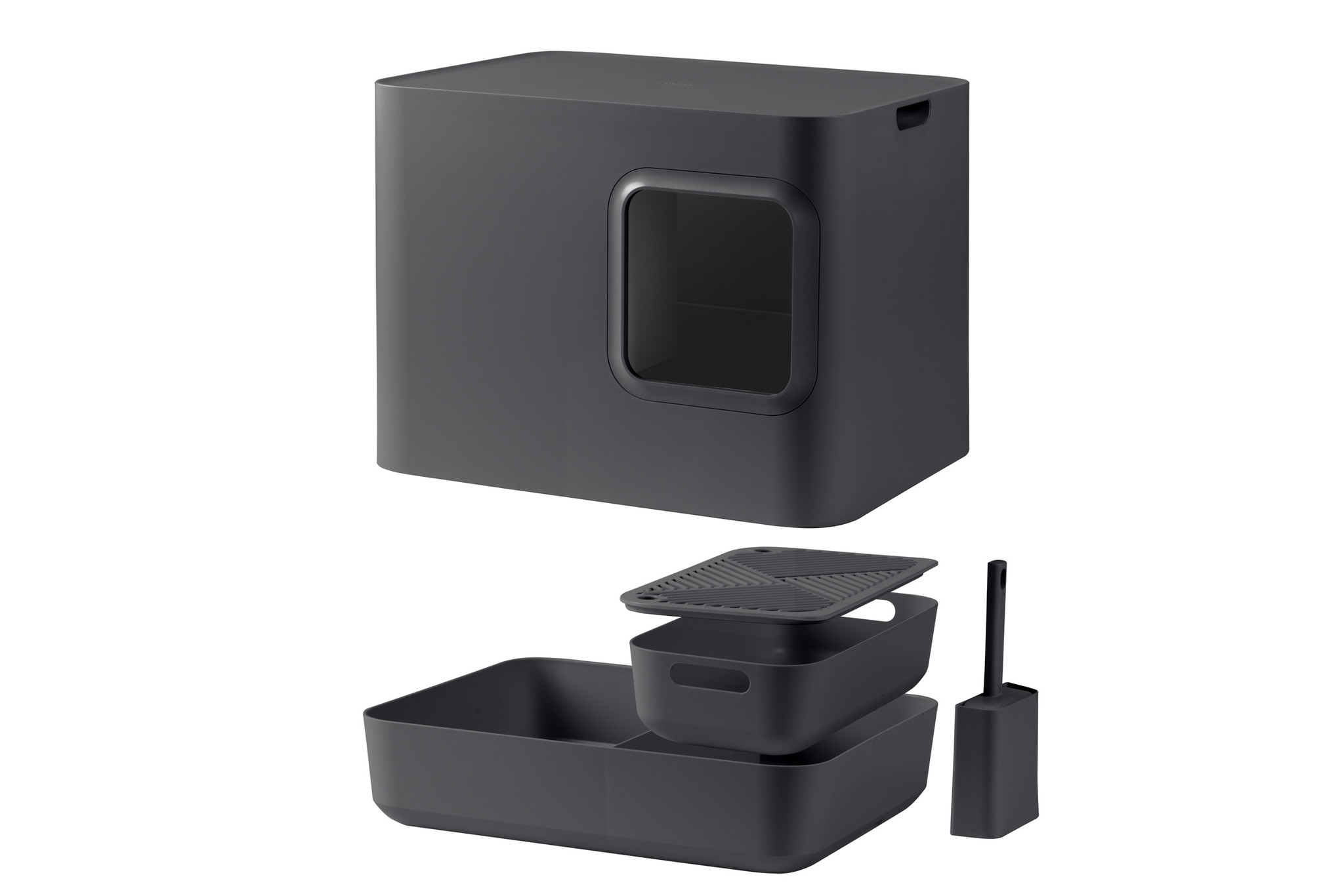 Hoopo® Dome Cat Litter Box Grey The Pet Empire