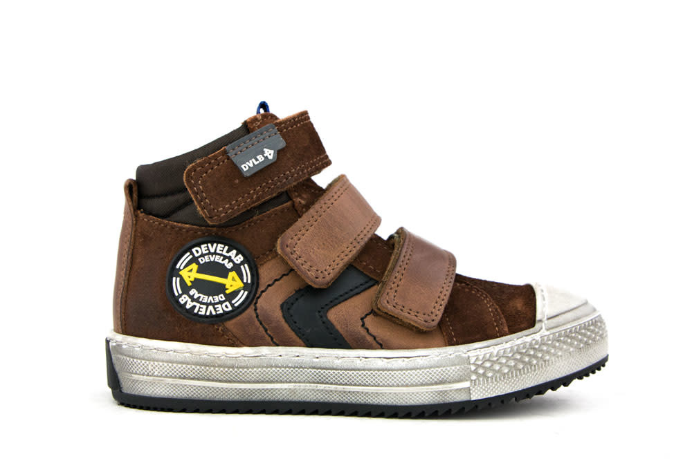 Develab Hoge Klittenband Brown Suede Steenbergen Schoenen