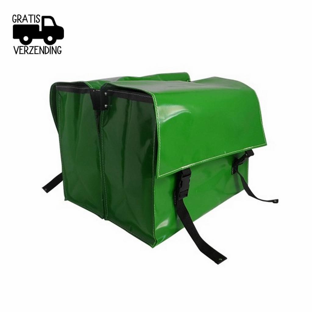 De Poort Dubbele Fietstas 46L Appelgroen - Fietstas-Winkel