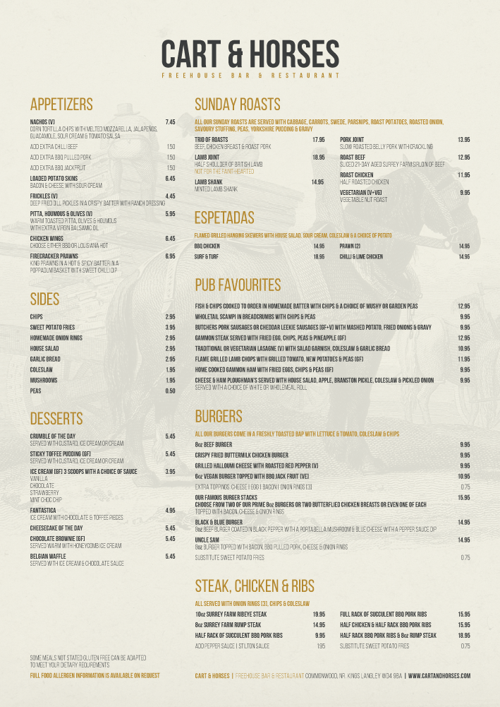 OUR MENUS