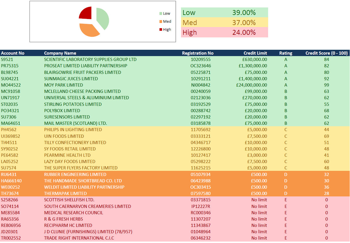 Risk Management Snapshot Reports on UK Companies and Businesses