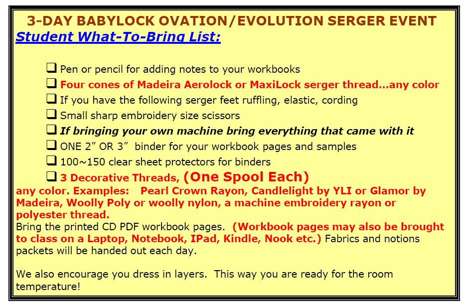 Sewing Classes Derrel's of Pensacola Pensacola, FL