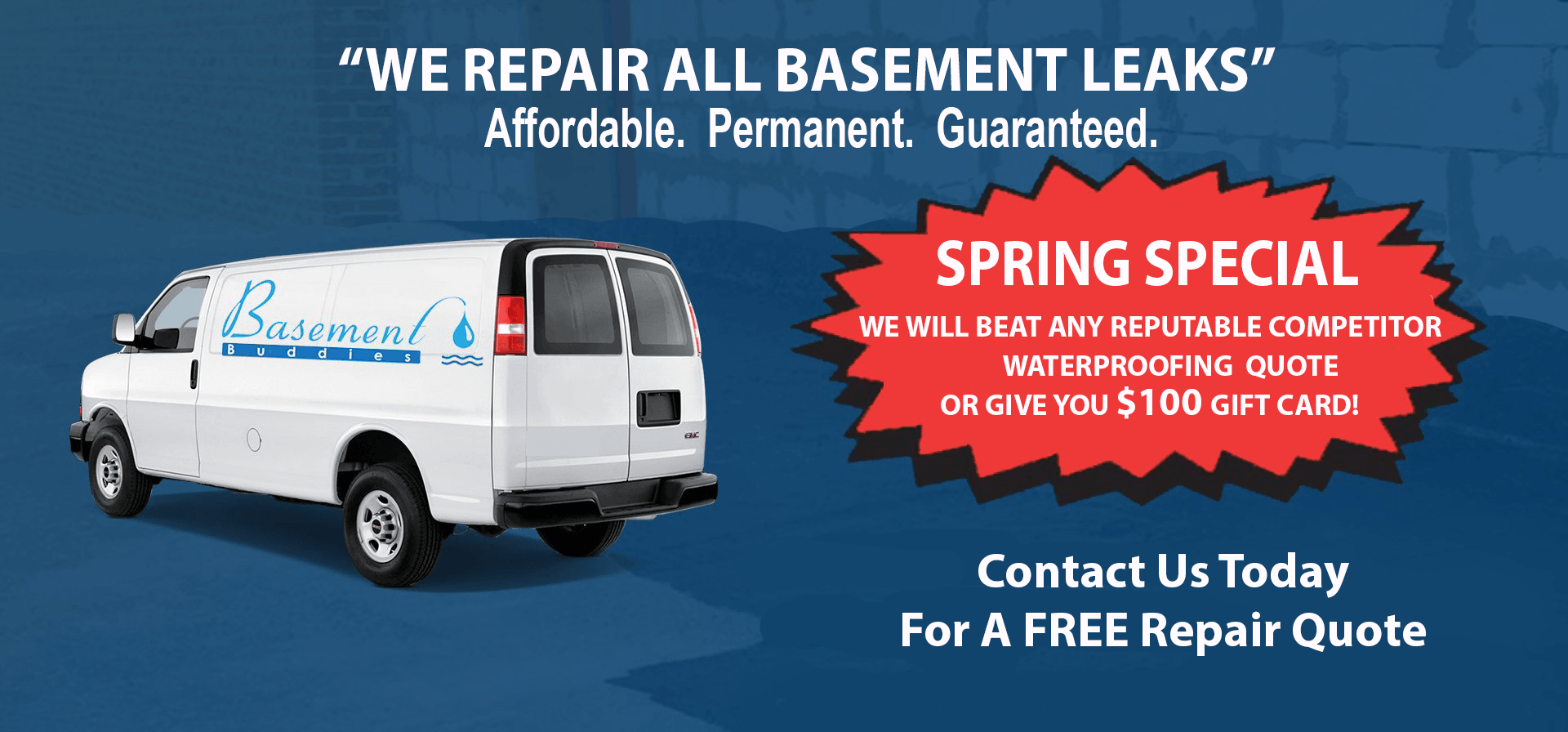 Waterproofing basement foundation repairs basement waterproofing