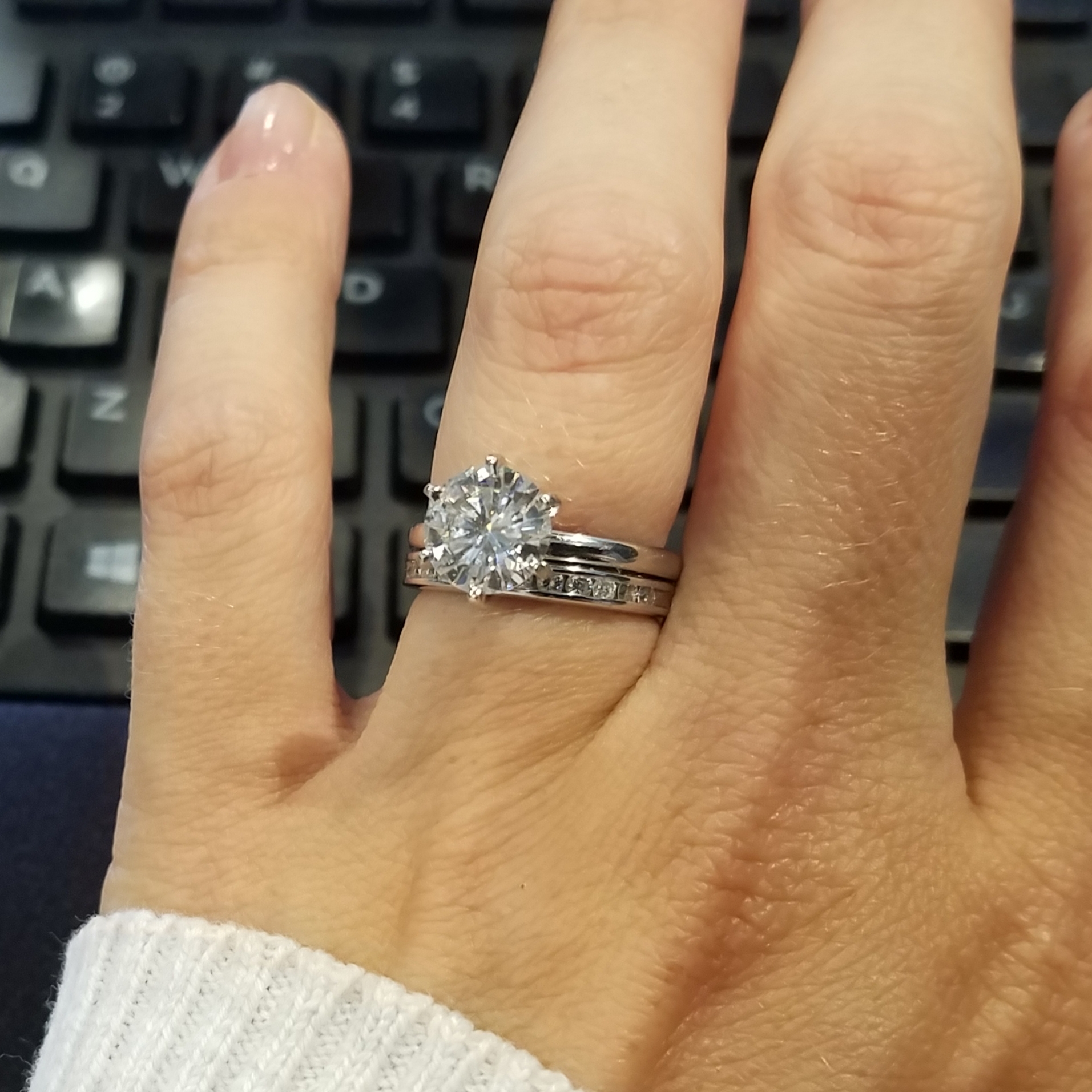 2.5mm or 3mm Plain Wedding Ring (Finger Size UK E, US 2.5