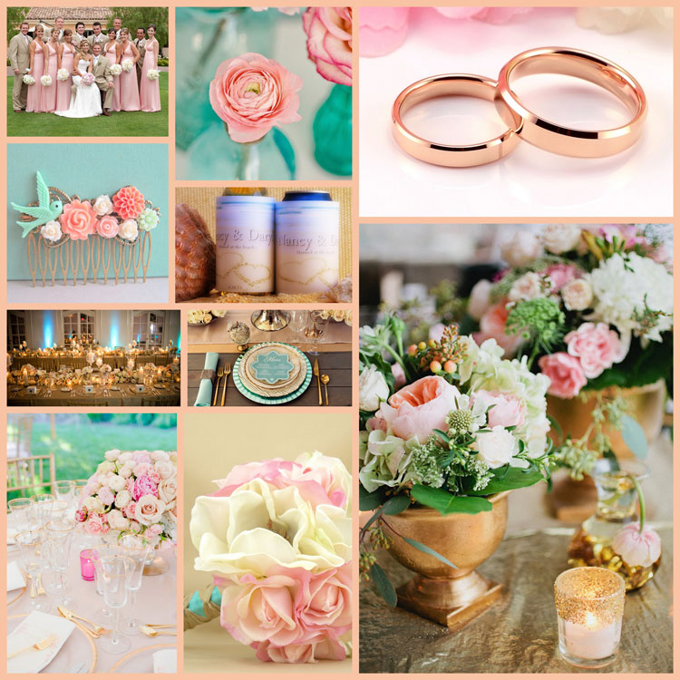 Rose gold with pastels?