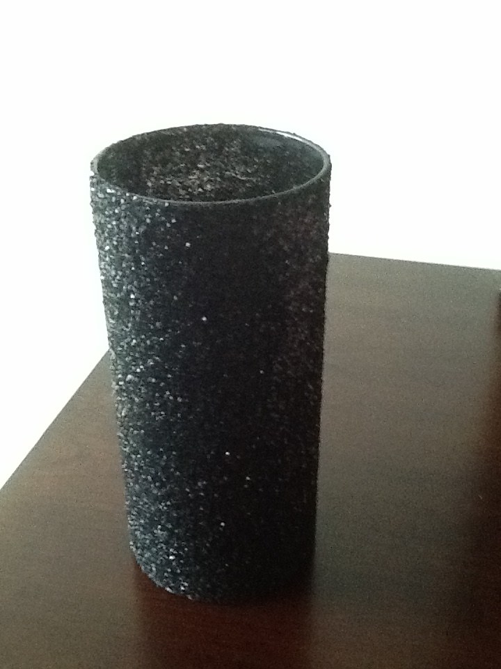 Black Glitter Vases