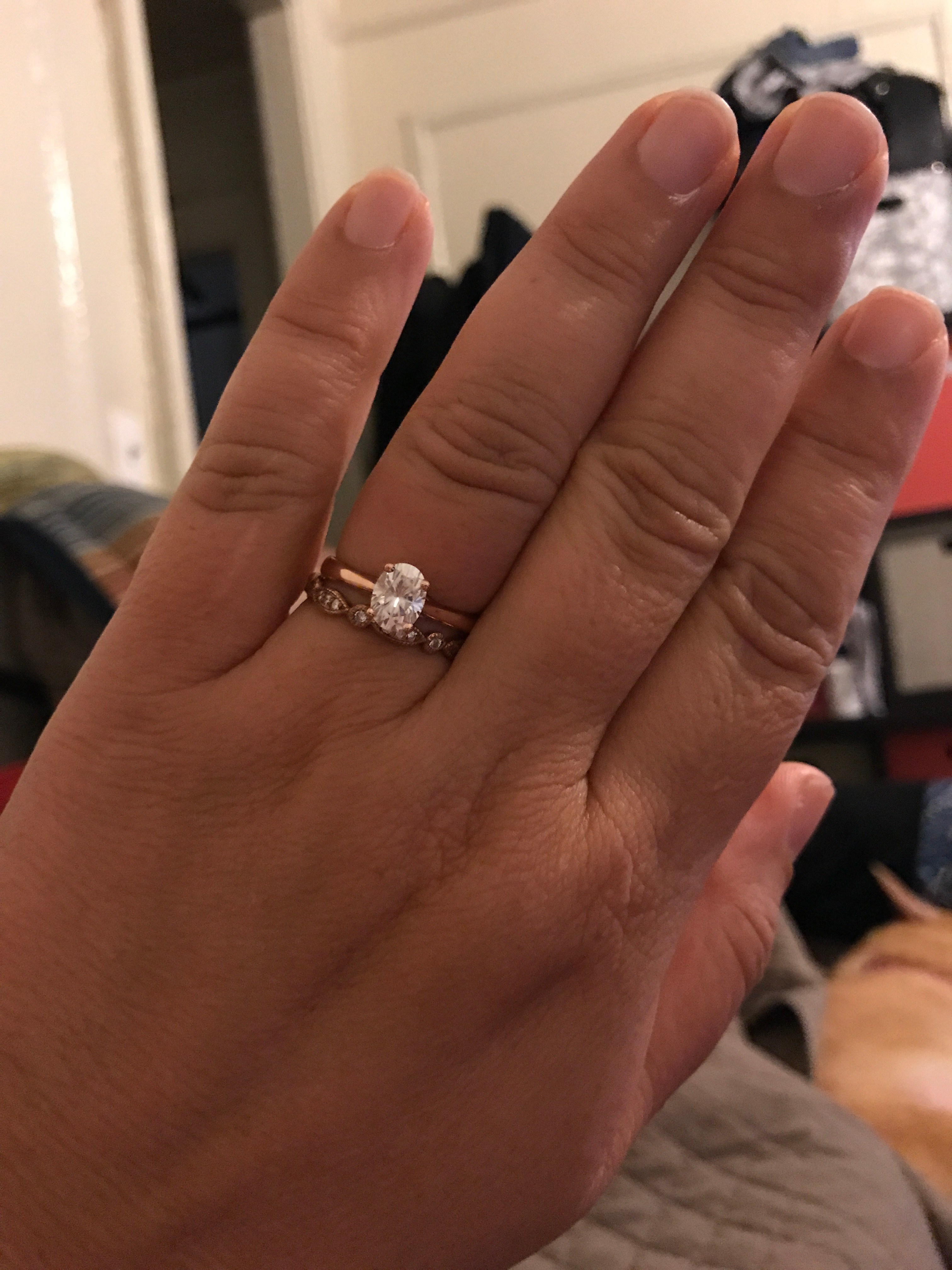 Share your 1 2 carat stones on a size 8 to 9 finger please!