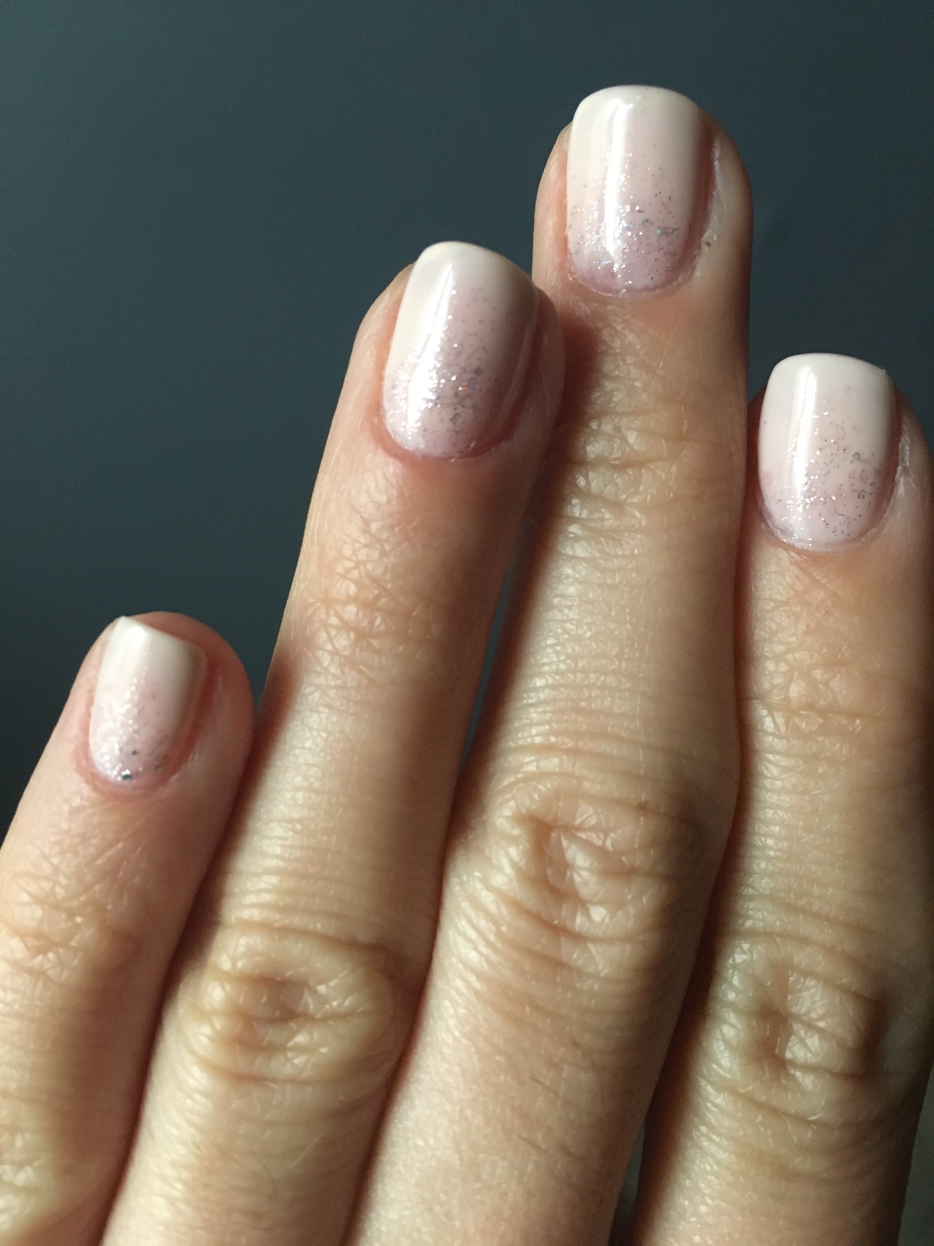 Nail Ideas for a blush colored wedding dress?