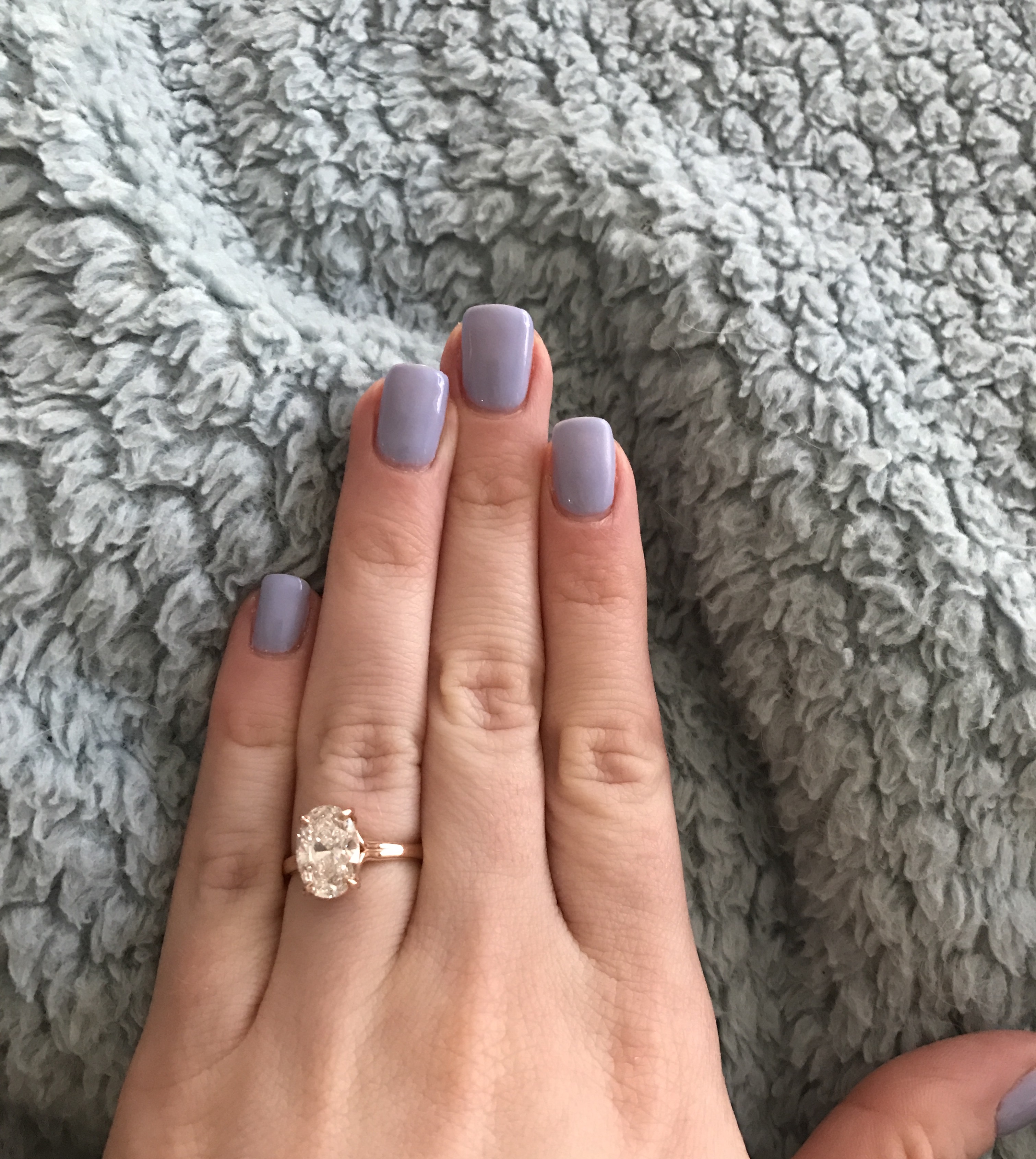 Help!! What nail color would go best with a white and rose gold ring??