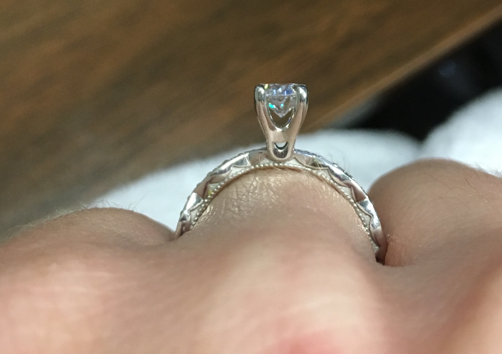 How high does your engament ring sits? Page 9