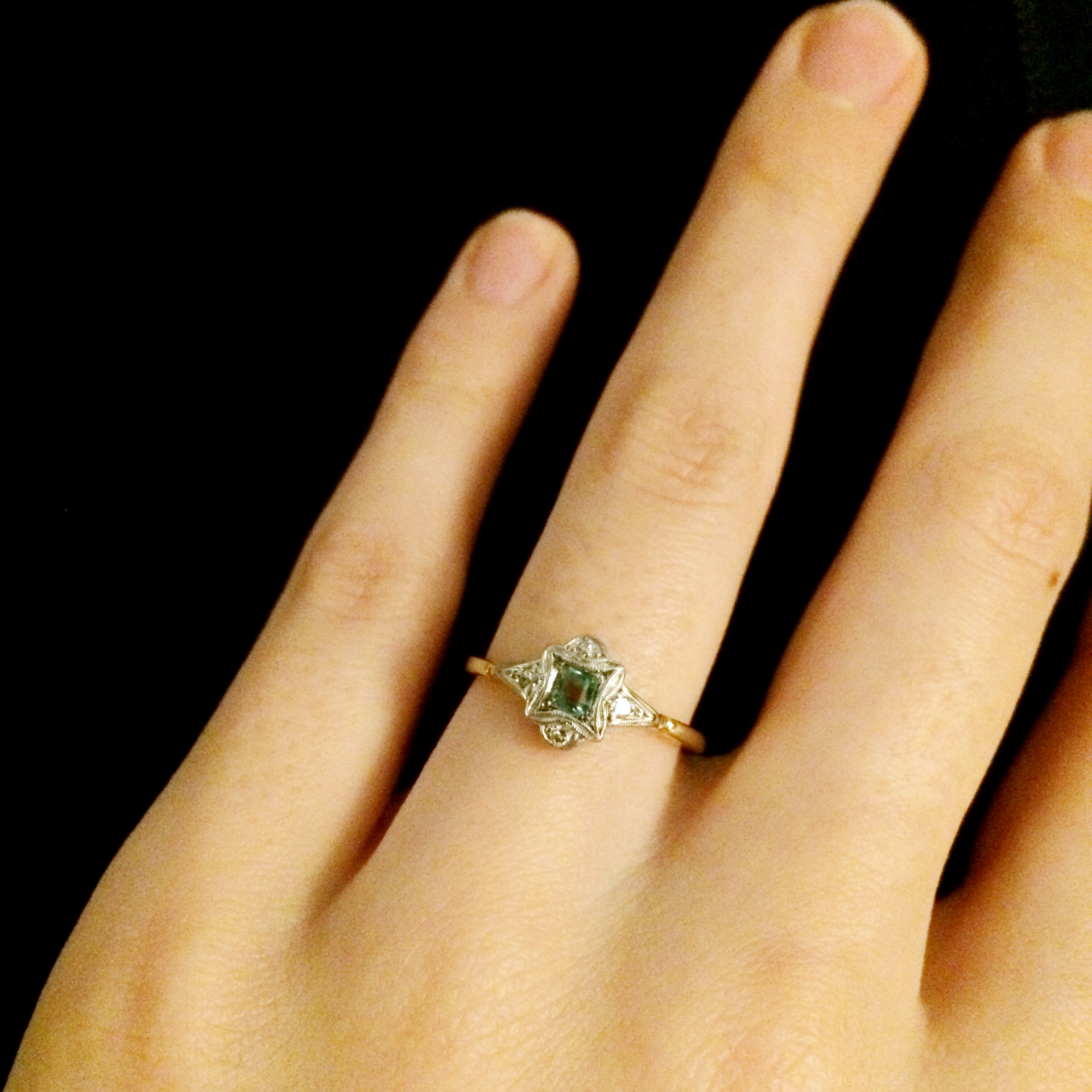 Show me your green stone engagement rings!!