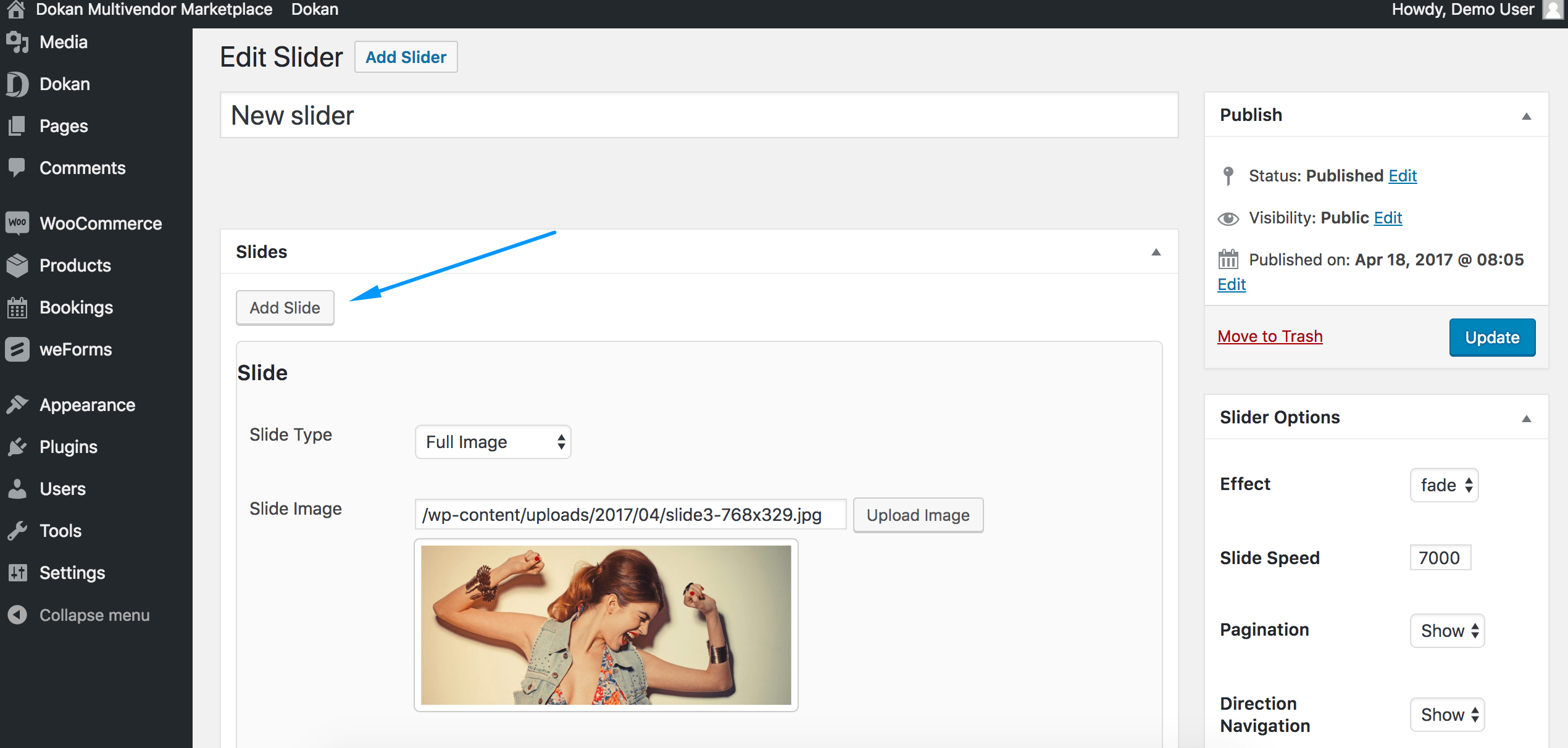 How to Create a Slider for Homepage Using Dokan Dokan