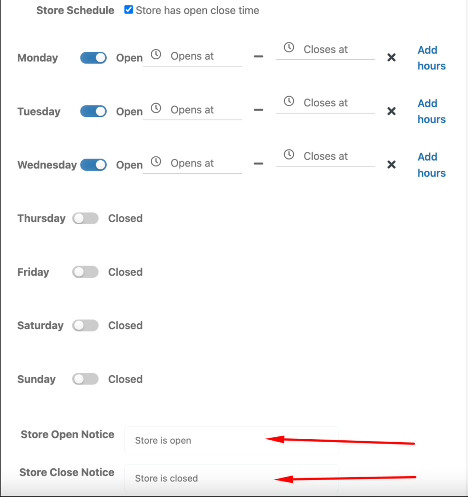 How to manage opening & closing hours of your store Dokan