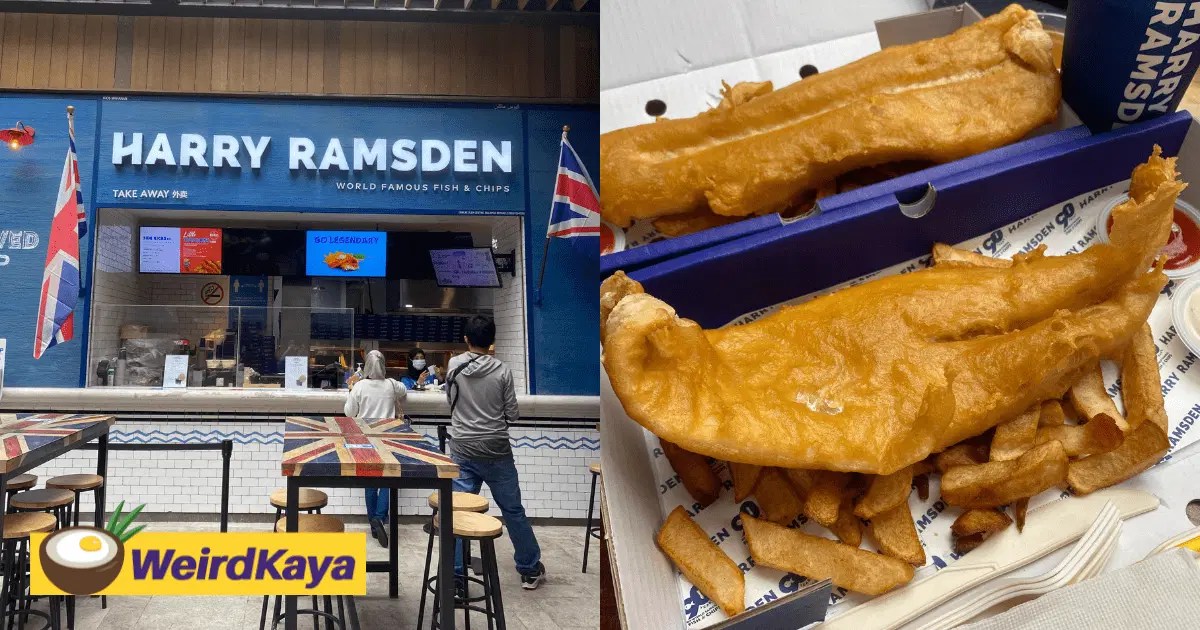Tucking into good ol' fish & chips at Harry Ramsden Genting Highlands for RM35 per pax WeirdKaya