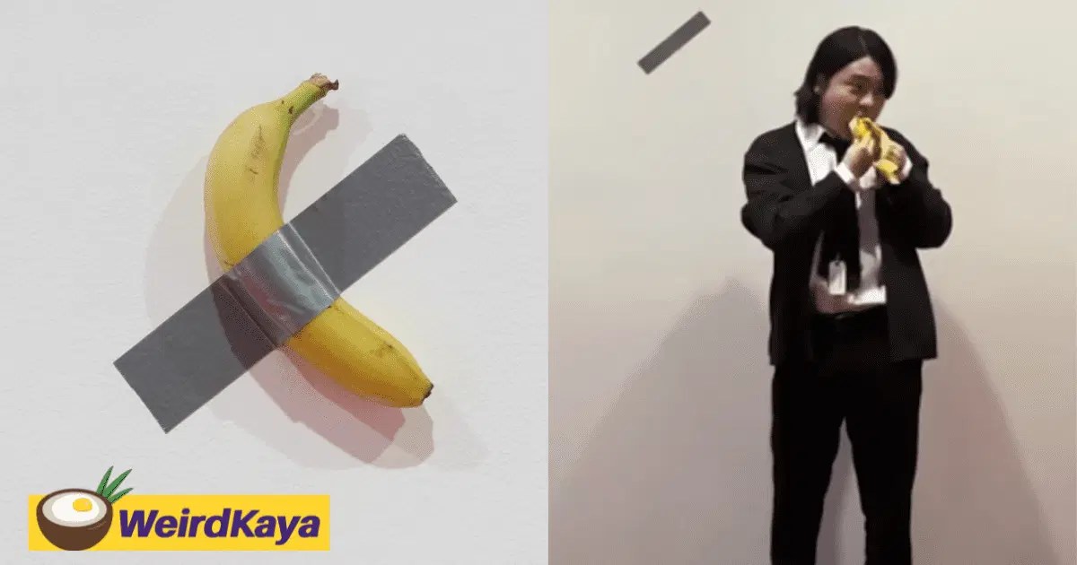 South Korean Student Eats RM535K Banana Artwork Taped To Wall, Said He