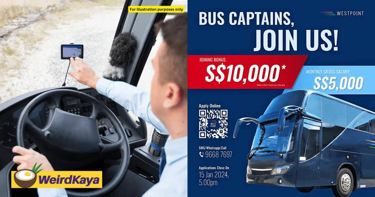 S’pore Bus Company Offers RM17K Salary & RM34K Bonus For New Bus