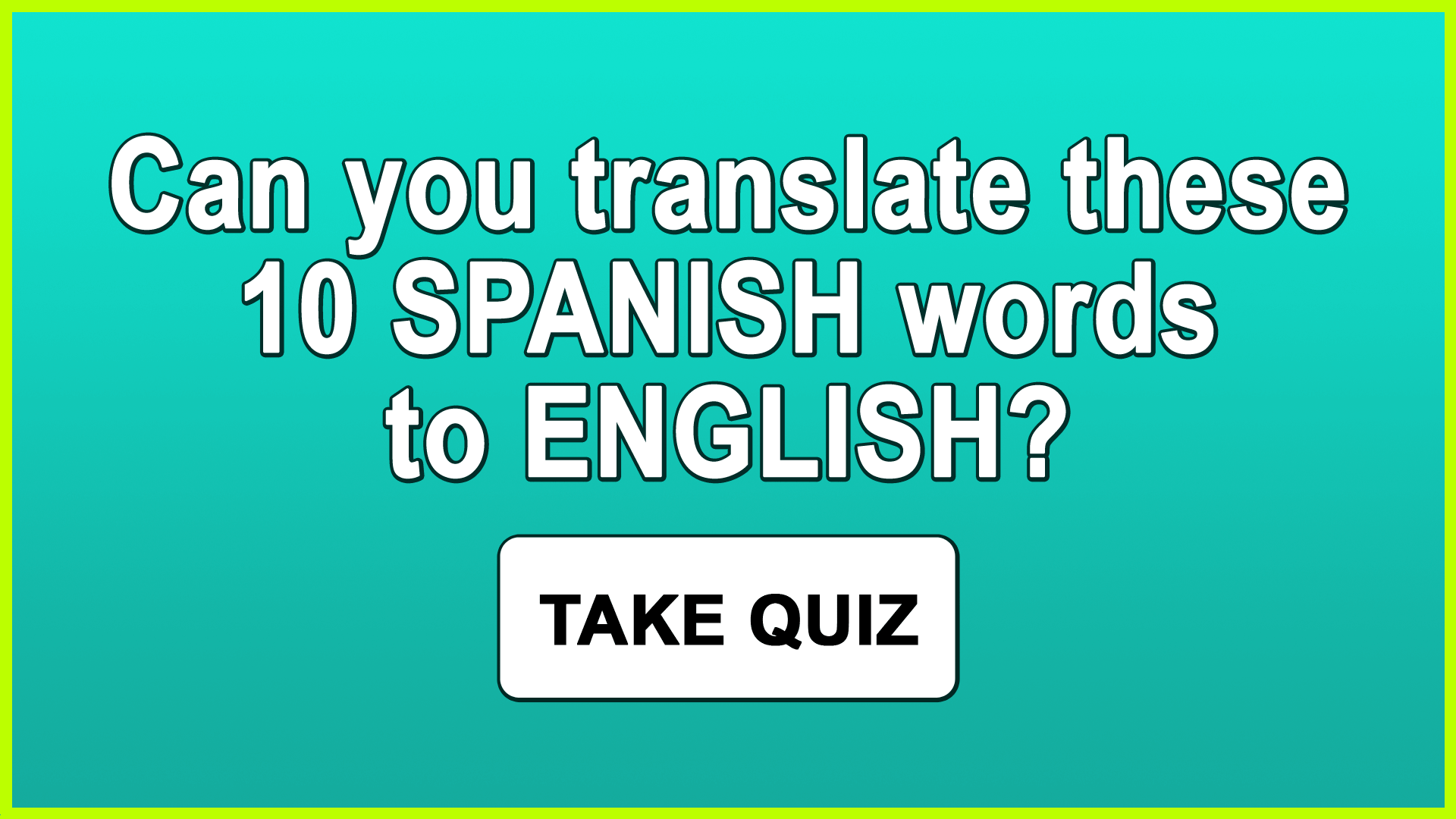 Quiz Spanish Words