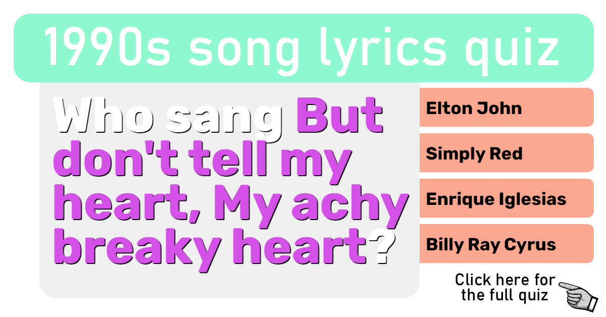 1990s Lyrics Quiz