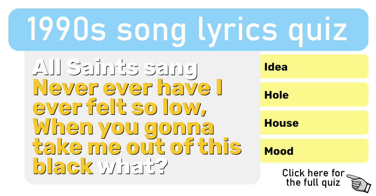 1990s Lyrics Quiz