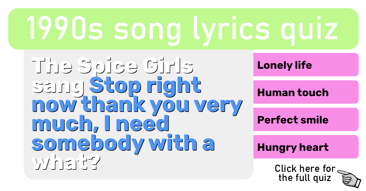 1990s Lyrics Quiz