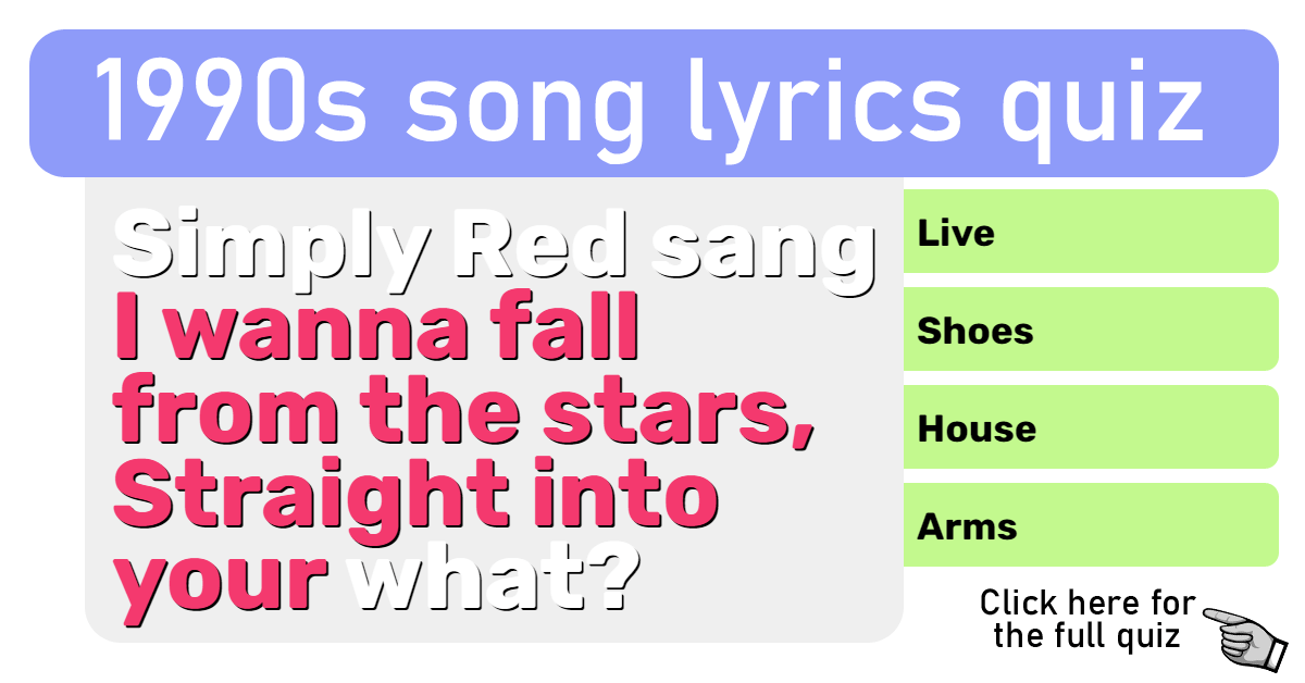 1990s Lyrics Quiz