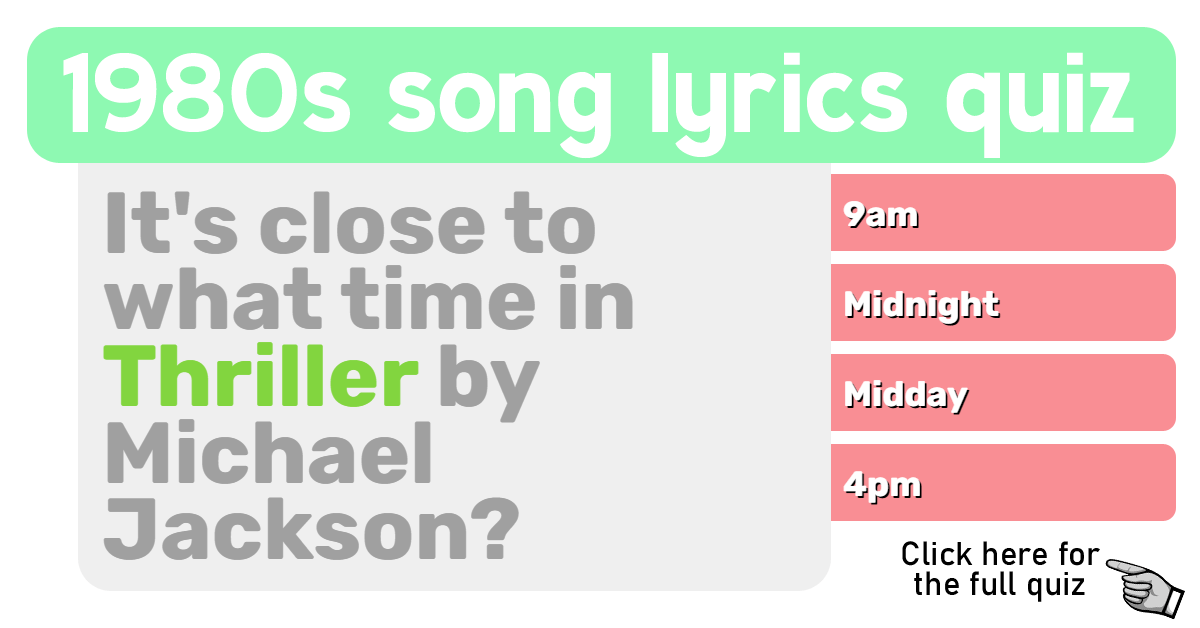 1980s Lyrics Quiz