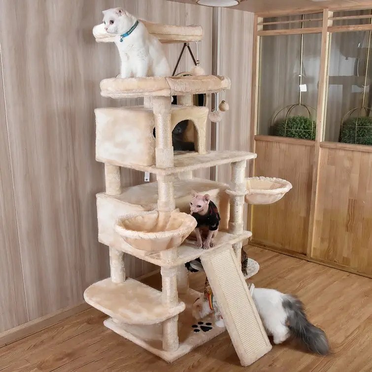 Lima Pet Heavy Duty 68 Inch MultiLevel Cat Tree symmosa