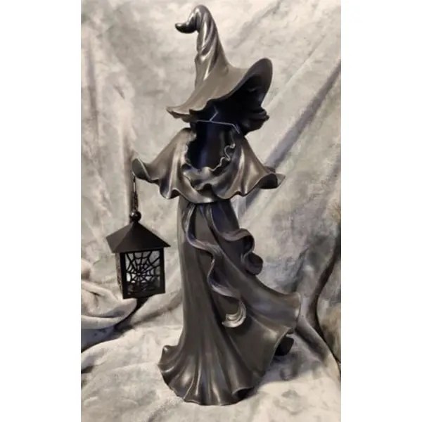 Cracker Barrel Halloween 2023 Witch With LED Lantern Decoration Quilapet