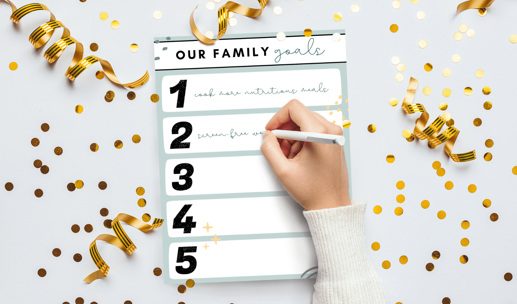 25 Family Goals Examples For The New Year (+ FREE Printable Goal