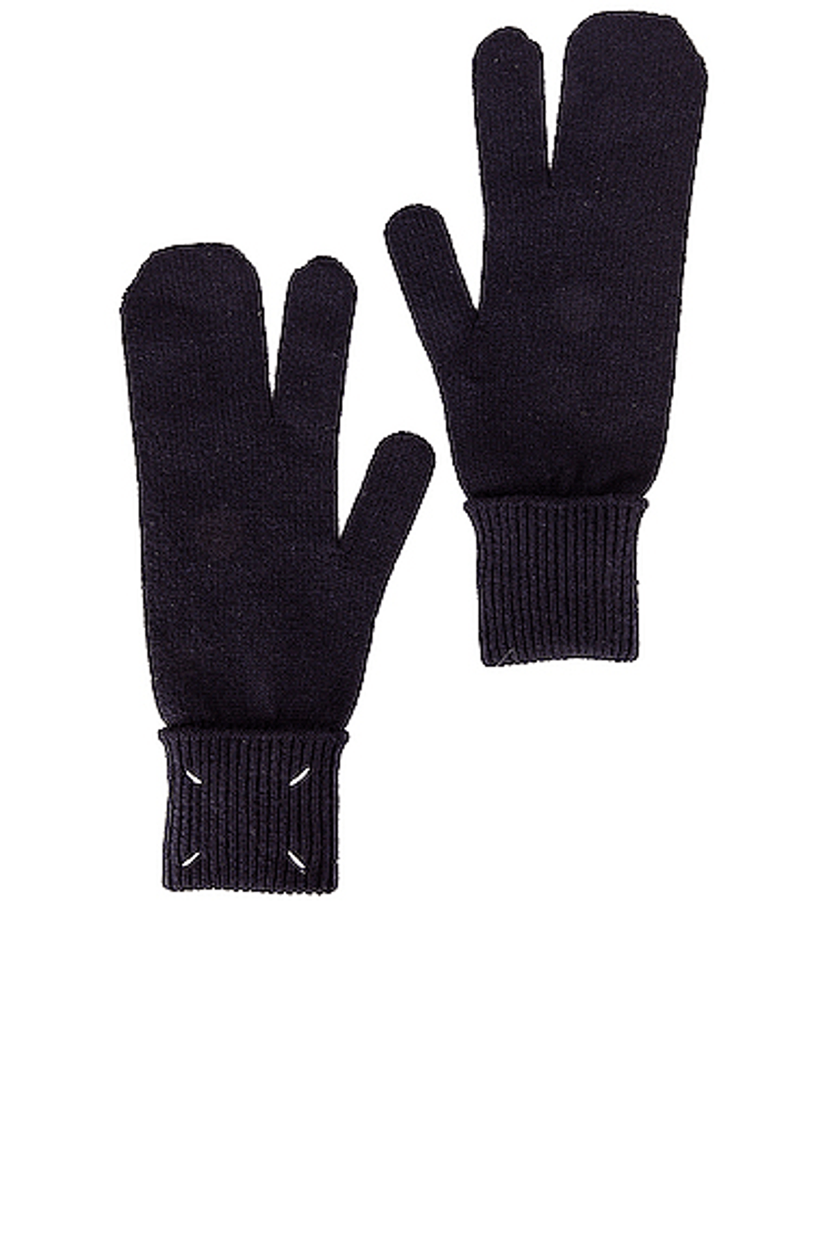 Maison Margiela Two Finger Gloves In Navy WHAT’S ON THE STAR?