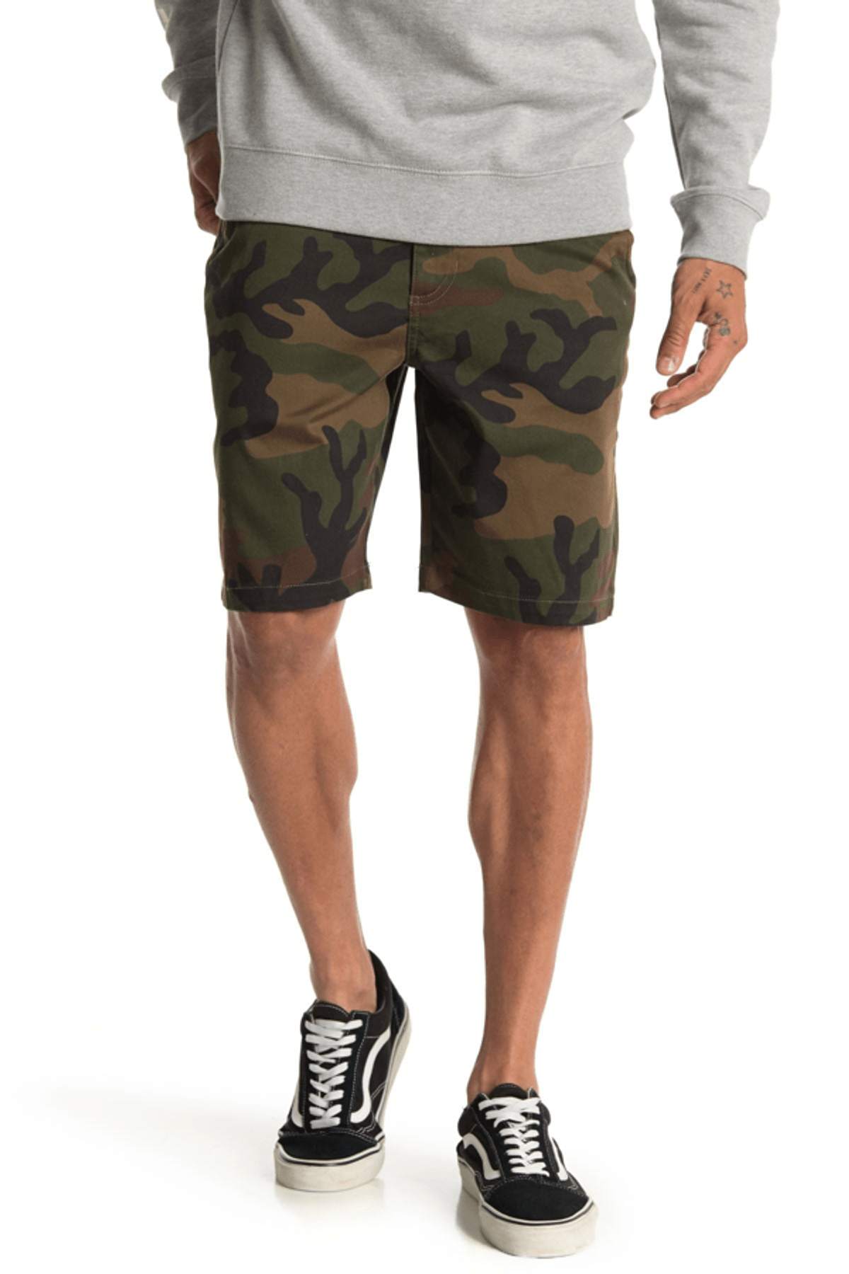 Vans Authentic Camo Print Stretch Shorts In Os Camo WHAT’S ON THE STAR?