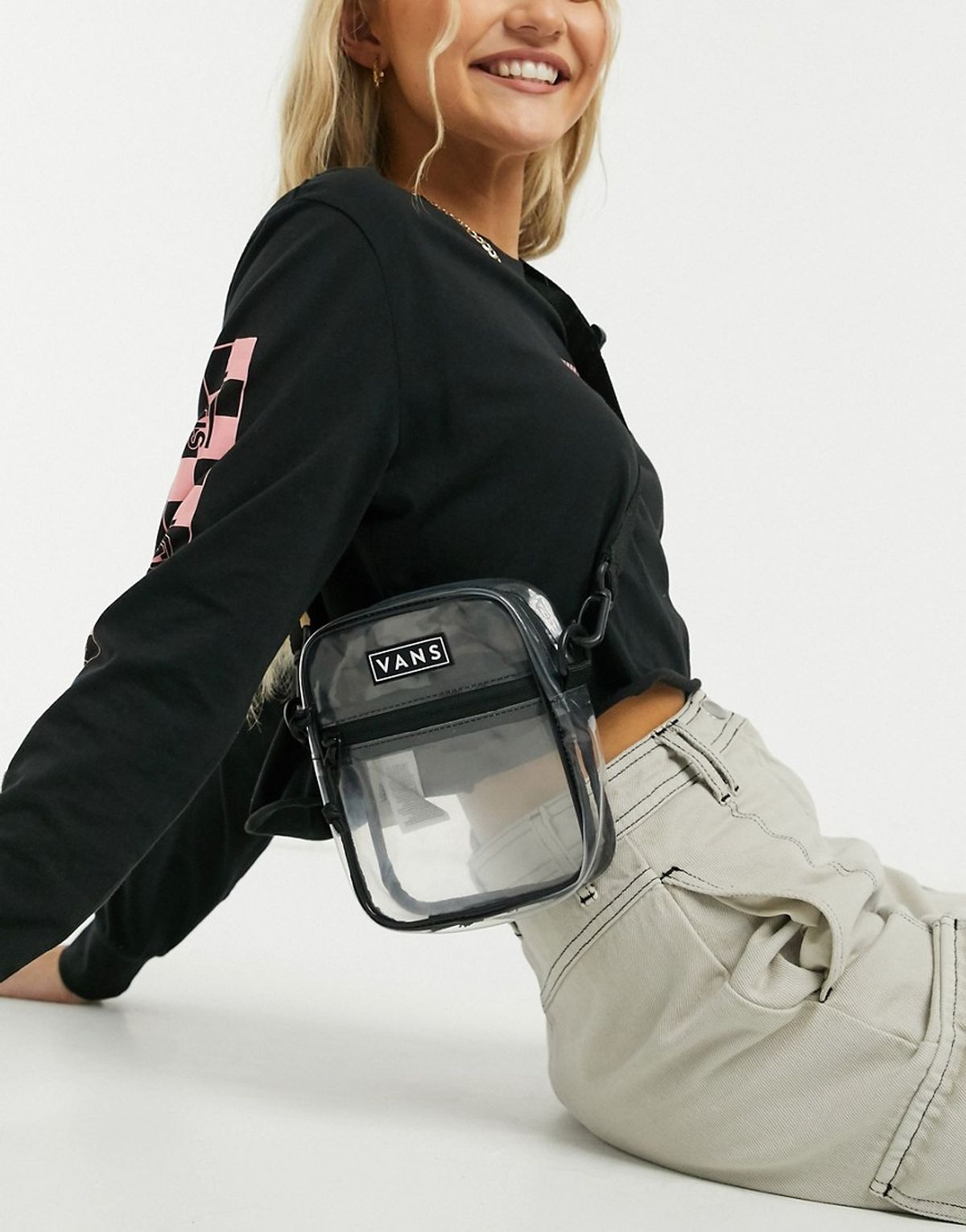 Vans Street Ready Plus Crossbody Bag In Clear WHAT’S ON THE STAR?